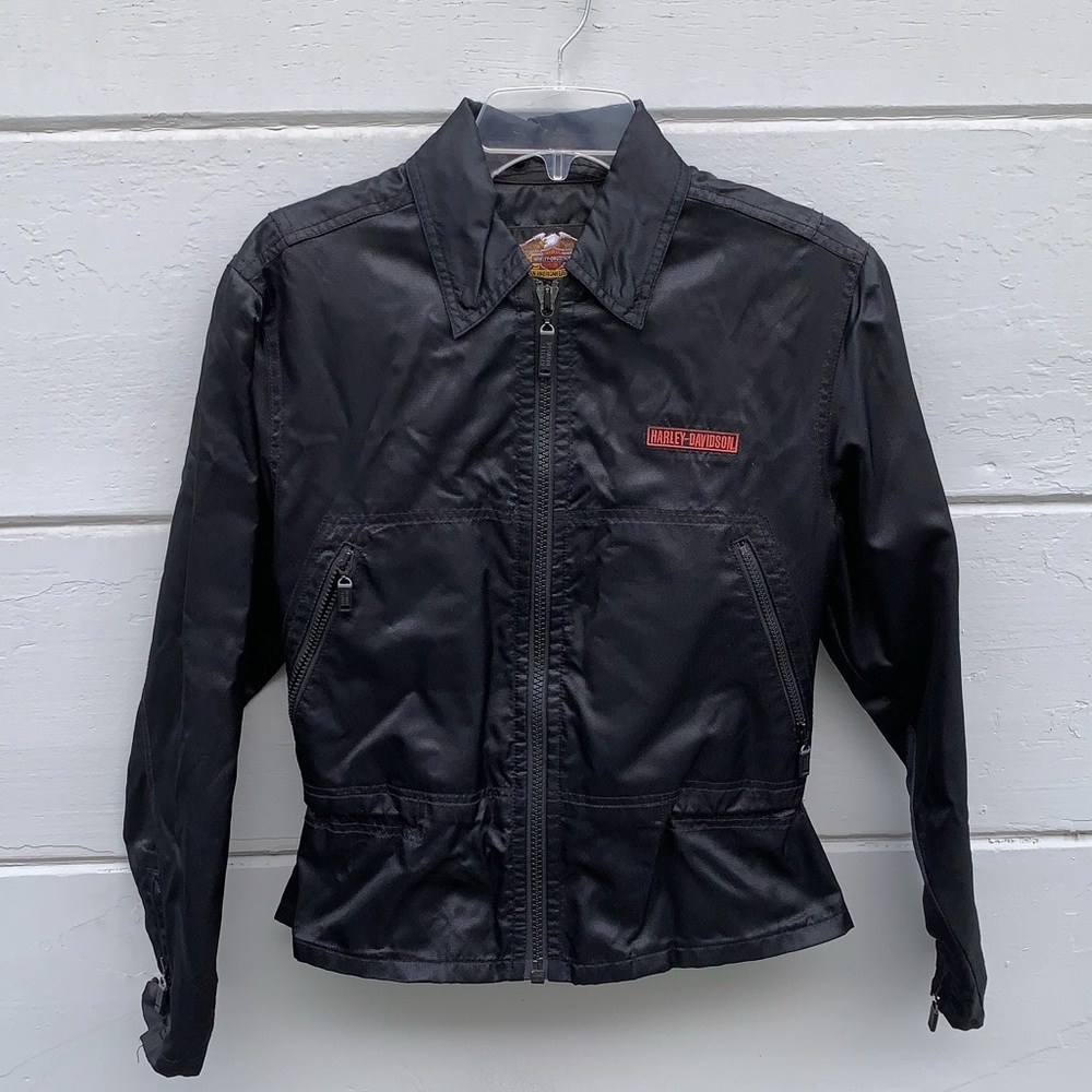 Harley-Davidson Women's Black Zip-Front Jacket
